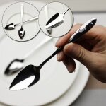 Cuill�res en acier inoxydable a long manche de 17cm, cuill�re a fruits, pamplemousse, dessert, caf�, ...