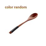 Cuill�res en bois a long manche, foourchette grande cuill�re pour enfants cuill�re en bois riz soupe ...