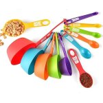 Cuill�res doseuses, 12 pi�ces tasses a mesurer en plastique, cuisine doseuses cuill�res et tasses pour ...