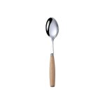 Cuillères fourchettes en acier inoxydable, couteaux baguettes couverts avec manche en bois, crème glacée ... Cuillères fourchettes en acier inoxydable, couteaux baguettes couverts avec manche en bois, crème glacée ...