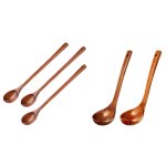 Cuillres a mlanger en bois, service de soupe de cuisine, 1 ensemble 3 pices et 1 ensemble 2 pices ...