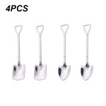 Cuillres a pelle en acier inoxydable, cuillres a th, cuillre a caf crative pour crme glace, cuillre ...