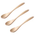 Cuillre en bois a long manche, cuillre a riz en bois massif, cuillre a dessert, cuillre et fourchette ...