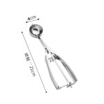 Cuillre a glace, outils de cuisine, 3 tailles, manche a ressort en acier inoxydable, boule de pastque, ...