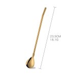 Cuillère en paille a boire, vaisselle de bar a long manche, agitateur a cocktail en acier inoxydable ... Cuillère en paille a boire, vaisselle de bar a long manche, agitateur a cocktail en acier inoxydable ...