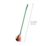 Cuillère en paille a boire, vaisselle de bar a long manche, agitateur a cocktail en acier inoxydable ... Cuillère en paille a boire, vaisselle de bar a long manche, agitateur a cocktail en acier inoxydable ...