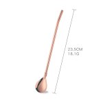 Cuillère en paille a boire, vaisselle de bar a long manche, agitateur a cocktail en acier inoxydable ... Cuillère en paille a boire, vaisselle de bar a long manche, agitateur a cocktail en acier inoxydable ...