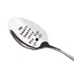 Cuill�re a soupe de qualit� alimentaire, lettrage romantique, anti - br�lure, moderne, banquet de mariage, ...