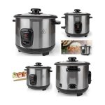 Cuiseur  riz 1l 400 w revtement antiadhsif bol amovible arrt automatique en inox fonction de maintien ...