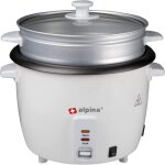 Cuiseur de riz �lectrique 700w risotto container with steam cooking tray alpina 1, 8 lt
