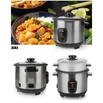 Cuiseur � riz - livoo - inox 1l 400w - rev�tement antiadh�sif - panier vapeur - maintien au chaud 70 ...