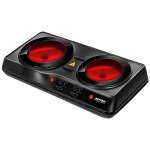 Cuisini�re electrique vitroc�ramique portable, plaque 2 feux 19 - 16, 5 cm, 2000w, noir, mpm, mke - 21 ...