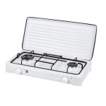 Cuisini�re � gaz portable pour le camping, r�chaud portable, 2 br�leurs r�glable, , blanc, mpm, sml - ...