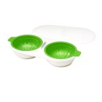 Cuit ¿uf de micro - ondes en matire de qualit alimentaire, ustensile de cuisine a double bol, cocotte ...