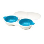 Cuit ¿uf de micro - ondes en matire de qualit alimentaire, ustensile de cuisine a double bol, cocotte ...