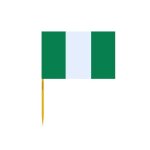 Cure - dents drapeau du nigeria en lots de 100 pi�ces 12cm de longueur