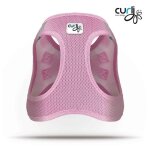 Curli - harnais veste air - mesh en rose pour chiens - xxs