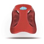 Curli - harnais veste air - mesh en rouge pour chiens - xxxs