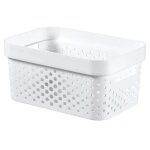 Curver panier de rangement infinity 4, 5 l - aspect tricot - blanc