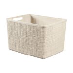 Curver - pani�re jute beige clair rectangulaire taille l 20 l - beige