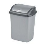 Curver poubelle inclinable dominik 10l argent 174993