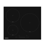 Daewoo - table de cuisson induction 60cm 3 feux 7200w noir bh6isf31bnm - fr