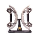 Dagues fantastiques double silver dragon fantasy couteau repliksword