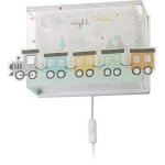 Dalber - applique murale enfant - the night train - motif train, l 13 cm, h 22, 5 cm, blanc