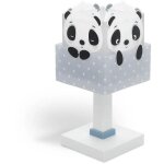 Dalber - lampe de chevet enfant - panda - motif panda, l 15 cm, h 30 cm, bleu