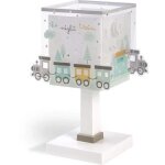 Dalber - lampe de chevet enfant - the night train - motif train, l 15 cm, h 30 cm, blanc