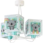 Dalber - lampe � suspension enfant 3 lumi�res - koala - motif koala, l 39 cm, h 30 cm, vert