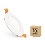 Dalle led 12w ronde superslim coupe � 155 mm (pack 10) 3000k blanc chaud