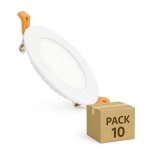 Dalle led 6w ronde superslim coupe � 110 mm (pack 10) 4000k blanc neutre