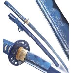 Danzan katana forg blue flowers sabre tranchant epee maru 1045 katana japonais