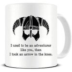 Dason arrow to the knee - skyrim fan mug - masse a caf en cramique - tasse a th - grande tasse ? 817385 ...