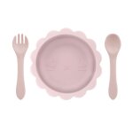 Dasty lalic - ensemble de couverts en silicone avec logo personnalis pour bb, bol de discussion mignon, ...