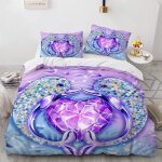 Dauphin housse de couette x x cm avec deux taies d'oreiller xcm polyester - coton housse couette moelleux ...