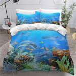 Dauphin housse de couette x imprim�� d mignon oc��an animaux parure de lit personnes ado fille enfants ...