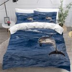 Dauphin mignon housse de couette x imprim�� d la vie marine parure de lit personnes ado fille enfants ...