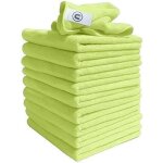 Dcs jaune chiffons de nettoyage - lot de 10 grands 40x40 cm ultra doux et r�utilisables pour toutes surfaces ...
