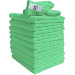 Dcs vert chiffons de nettoyage - lot de 10 grands 40x40 cm ultra doux et r�utilisables pour toutes surfaces ...
