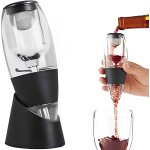 D�canteur et a�rateur a vin en verre ¿ noir