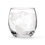 D�canteur design globe grav�, avec boule en verre grav�e pour liqueur whisky bourbon eig88
