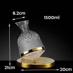 Décanteur rotatif a 360 en verre cristal de haute qualité, gobelet de 1500ml, distributeur de vin, aérateur, ... Décanteur rotatif a 360 en verre cristal de haute qualité, gobelet de 1500ml, distributeur de vin, aérateur, ...