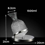 Décanteur rotatif a 360 en verre cristal de haute qualité, gobelet de 1500ml, distributeur de vin, aérateur, ... Décanteur rotatif a 360 en verre cristal de haute qualité, gobelet de 1500ml, distributeur de vin, aérateur, ...