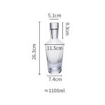 D�canteur en verre de cristal verseurs de vin de whisky verres de bouteille de vin transparents de luxe ...