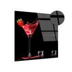 Declina, tableau photo plexiglas deco liqueur de fraise, 50x50 cm