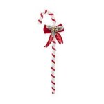 D�co de no�l sucre d'orge blanc et rouge h 50 cm