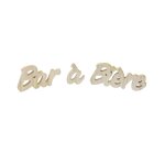 Deco table bois lettres bar a biere 30x6cm naturel