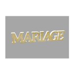 Deco table bois mariage 25cm or paillete verni